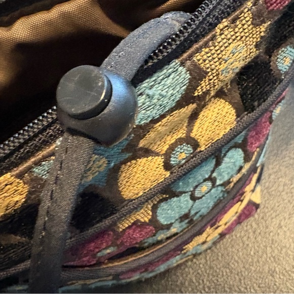 Danny K Tapestry Crossbody Bag Floral Multicolor
Blues Purple Black Tan - Picture 8 of 10